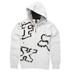  Fox Racing Youth Downfall Zip Up Hoody   Youth Large/White 