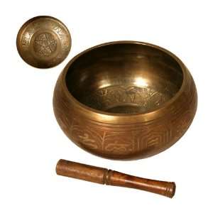  Singing Bowl, Decorated, 8 Musical Instruments
