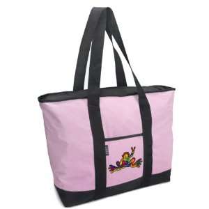 Peace Frogs Pink Tote Bag:  Sports & Outdoors