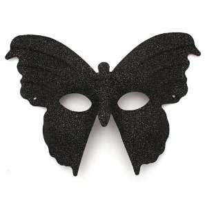  Black Lame Butterfly Mask 