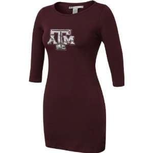  Texas A&M Aggies Womens Maroon Fitted Dress: Sports 