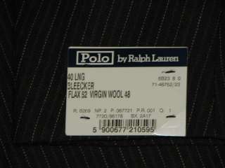 1,390 NWT POLO RALPH LAUREN MENS MADE IN ITALY BROWN WOOL BLEEKER 