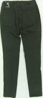 Womens Bubblegum Pants Green Khaki Super Skinny SZ 3/4  