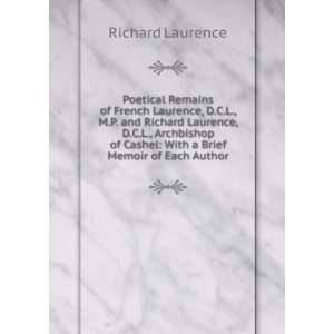   of Cashel With a Brief Memoir of Each Author Richard Laurence Books