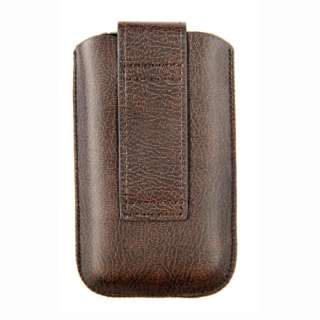   Holster PU Leather Case Cover Pouch for iphone 3G/3GS 4/4S in Brown