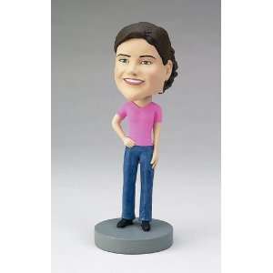  Custom sculpted female casual bobblehead doll Toys 