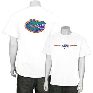  Nike Florida Gators White Crossbar T shirt Sports 