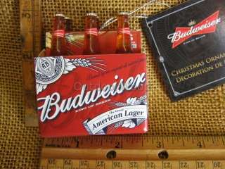 Budweiser Six Pack Beer Anheuser Busch Ornament NEW  