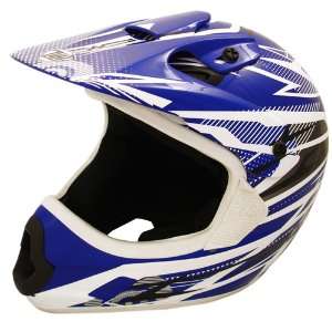   Bolt Motocross Helmet Blue/White Unisex Youth/Adult (Adult Small