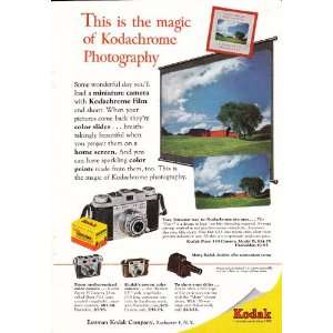  1954 Ad Kodak Pony 135 Camera Original Vintage Print Ad 