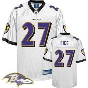   #27 Ray Rice White Nfl Football Authentic Jersey: Sports & Outdoors