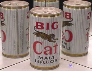  CAT BEER CRIMPED STEEL MALT LIQUOR B/O CAN PABST MILWAUKEE WISCONSIN 