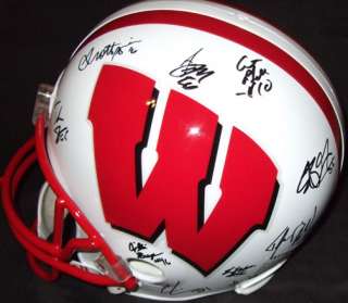 2010 2011 Wisconsin Badgers Team Signed FS Helmet PROOF Rose Bowl 