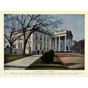   White House Building Political Government   Original Color Print Home