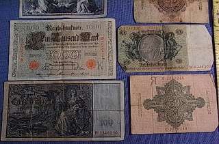 RGU35 * LOT PAPER MONEY BANK NOTES BILLS ANTIQUE GERMAN DIFFERENT 