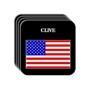  US Flag   Clive, Iowa (IA) Set of 4 Mini Mousepad 