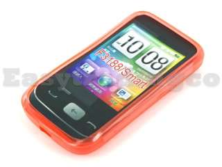Anti Slip Rubber Case Cover for HTC Smart F3188 Orange  