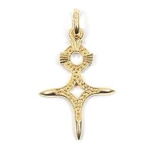  Nadejo P65138 Pendant Gold Plated Cross of agades: Jewelry