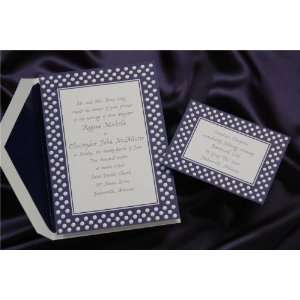   Border with Embossed Dots Wedding Invitations