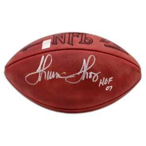  Thomas Autographed Football  Details Football with Hall of Fame 
