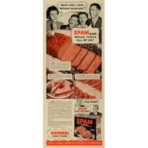  1940 Ad Geo A Hormel Spam Canned Meat Food Family Dinner 