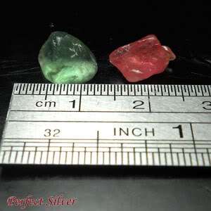 ct. 2Pcs. Natural Mined Rough Ruby&Flourite @ Free ship  