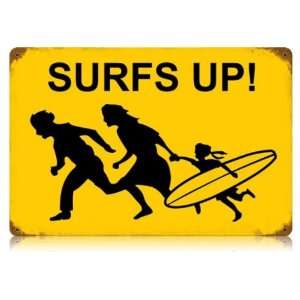   Surf Humor Vintage Metal Sign   Victory Vintage Signs: Home & Kitchen