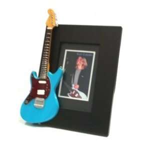  KURT COBAIN Miniature Guitar Photo Frame Jagstang Blue 
