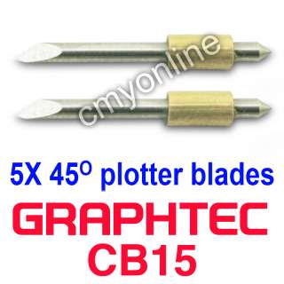 New 5x 45° blade for Graphtec CB15 vinyl plotter cutter  