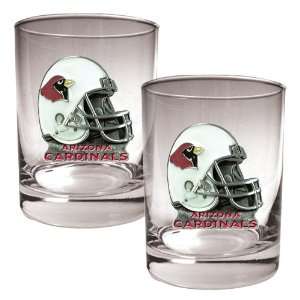   Arizona Cardinals 2pc Rocks Glass Set   Helmet Logo: Sports & Outdoors
