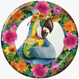   Parrot Party 7 inch Paper Plates 8 per Pack: Kitchen & Dining
