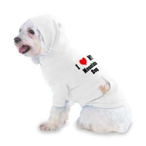 Love/Heart Mountain Dog Hooded (Hoody) T Shirt with pocket for your 