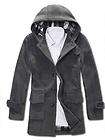 2COLOR 2011 MENS OUTWEAR WOOL LONG JACKET COAT TRENCH 