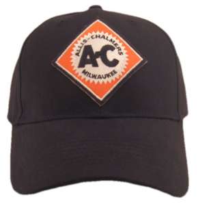 Allis Chalmers Tractor 6 Panel Black Hat   Cap Gift AC  