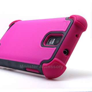 Pink X Shield Double Layer Hard Case Gel Cover Samsung Galaxy S2 