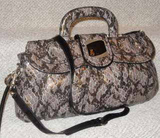 New Guess by Marciano Snake Embossed Convertible Hand & Shoulder bag 
