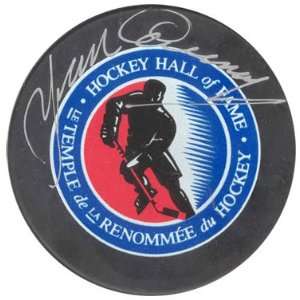  Yvan Cournoyer Autographed Hockey Hall of Fame Puck 