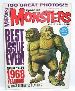 1968 FAMOUS MONSTERS Filmland Yearbook WARREN Magazine  