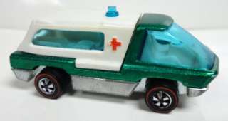 1970 Hot Wheels Redlines Heavyweights Ambulance Green!  