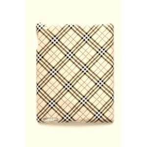 Beige Criss Cross Pattern iPad 2 Protective Back Case Cover / Textured 