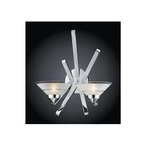  Refraction Collection 2 Light Chrome Wall Sconce SKU 