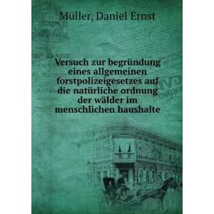   der wÃ¤lder im menschlichen haushalte Daniel Ernst MÃ¼ller Books