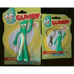   Bendable Figure Toy & Gumby Keychain Combo   1 of Each Toys & Games