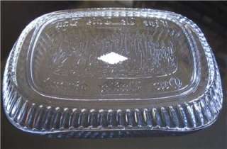   CRYSTAL GIVE US THIS DAY DAILY BREAD PLATE TRAY Glass Wheat NEW  