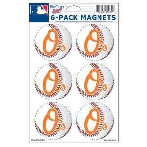  MLB Baltimore Orioles Magnet Set   6pk ~SALE~ Sports 