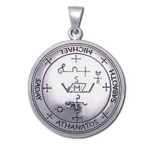  Sterling Silver Archangel Michael Symbol Pendant Jewelry