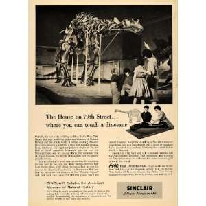  1955 Ad Sinclair Oil American Museum History Dinosaur 