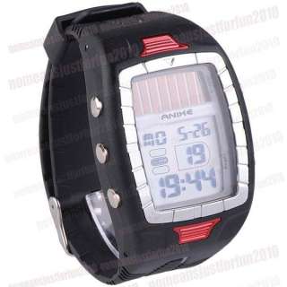 Solar Powered Digital Date Alarm Sport Wrist Watch M395  
