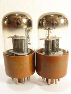 matched 1955 Sylvania JAN CHS 6SL7WGT tubes Brown Mica Base,Black P 