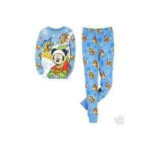  Disney Store Sleigh Ride Mickey Christmas PJ Pals Size 10 